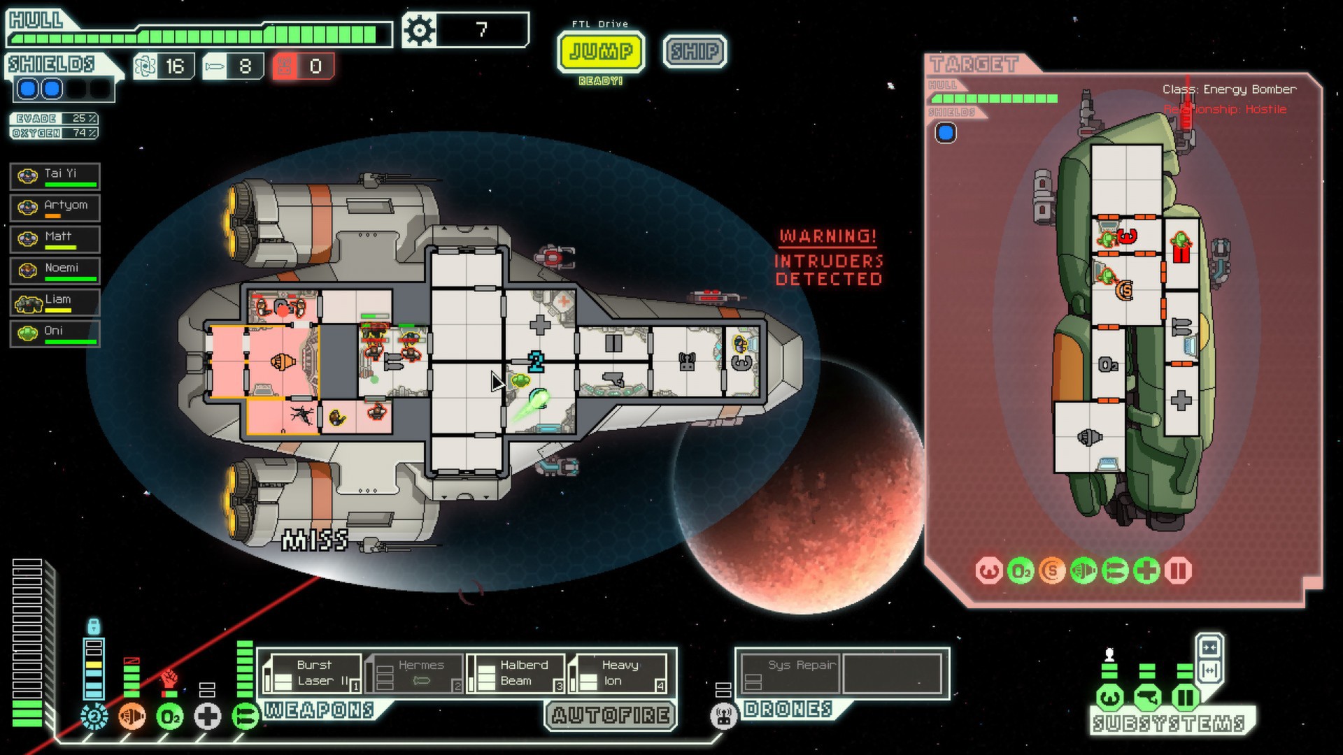 roguelike video games - FTL: Faster Than Light video game screenshot
