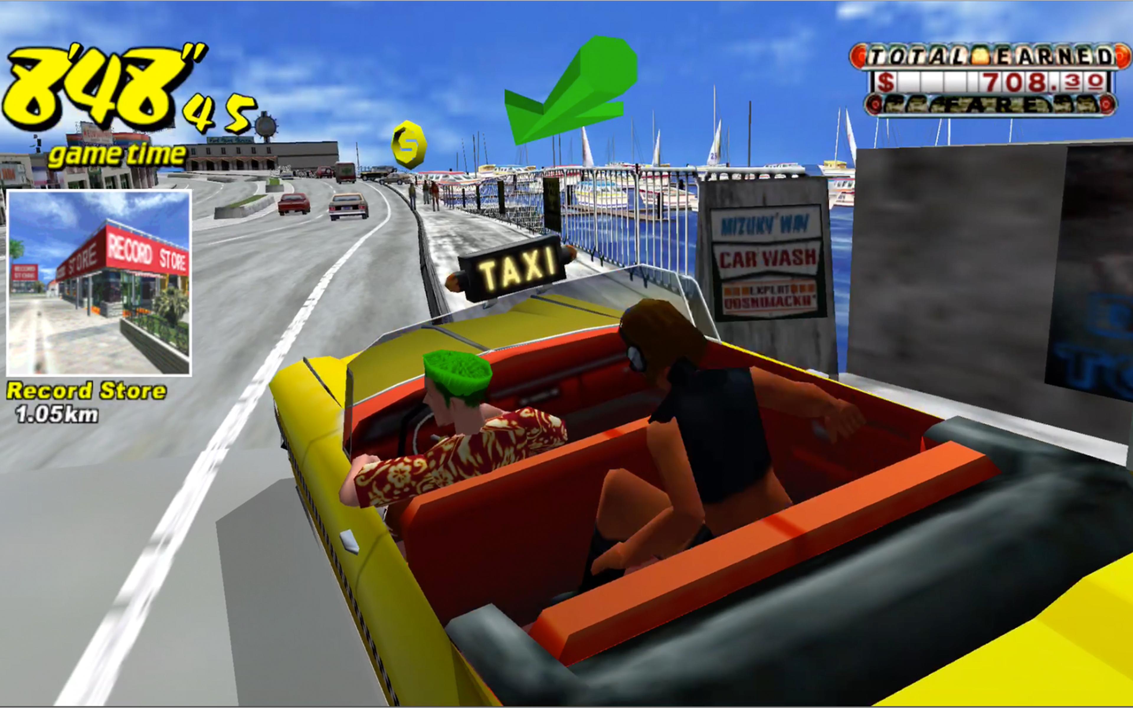 video game soundtracks - crazy taxi video game screenshot