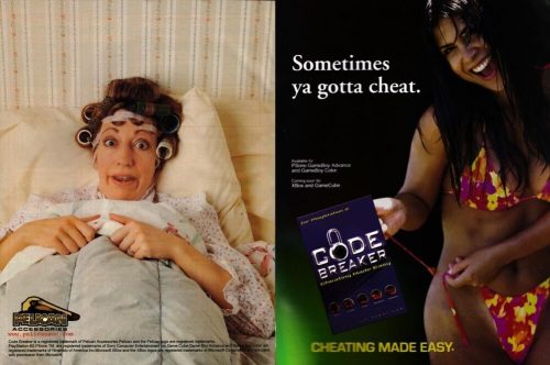 funny adult only video game ads - sexualized video game ads - Sometimes ya gotta cheat.