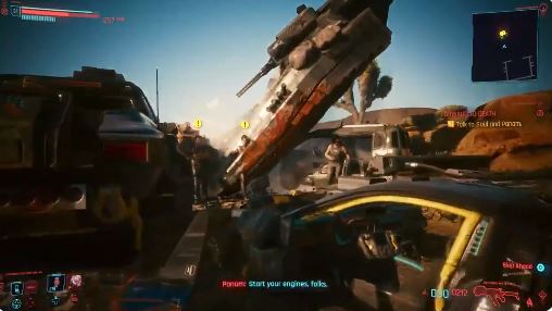 cyberpunk 2077 glitches - The Tank That Fell From the Sky