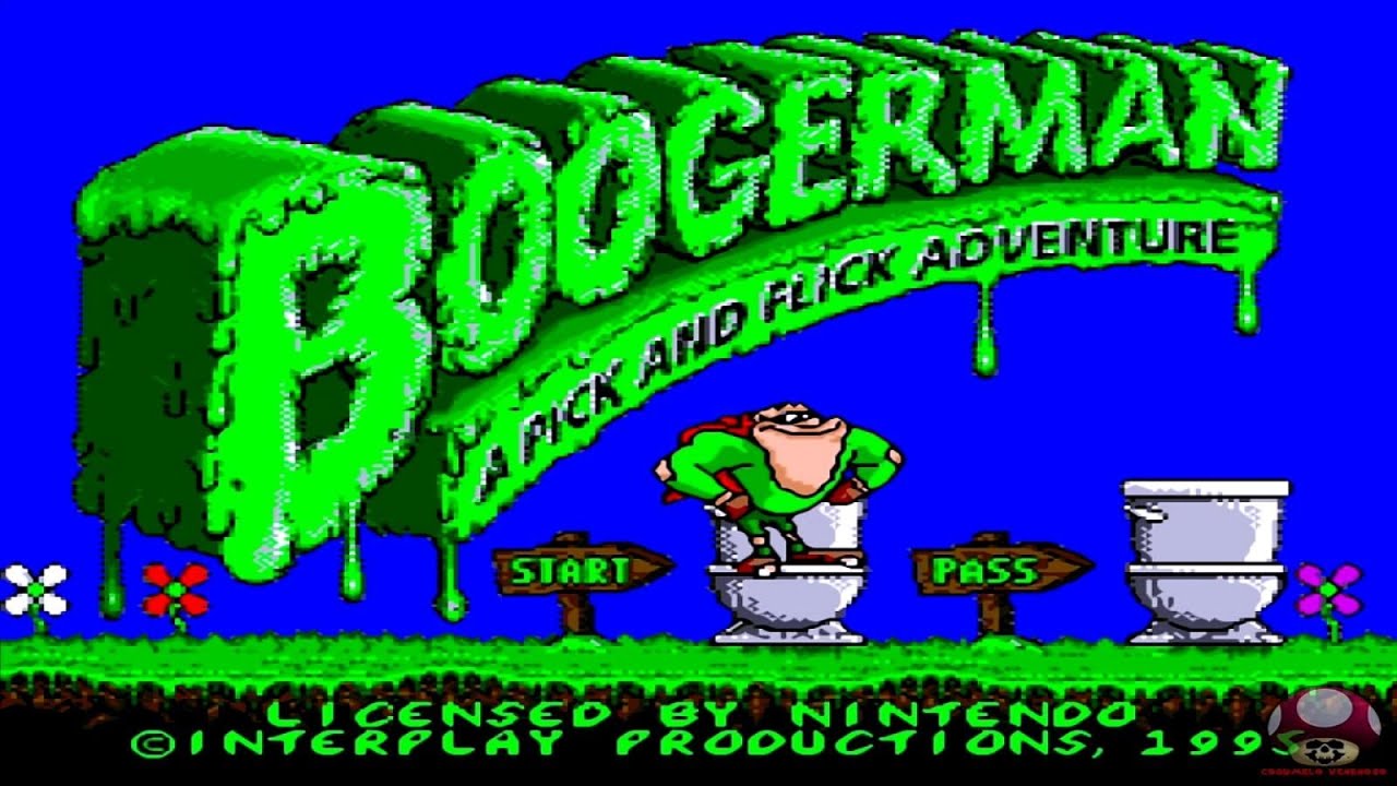 forgotten franchise mascots - boogerman snes - W Ard Flick Adventure Start Pass einse Sense Cicensed By Nintendo Productions, 1995