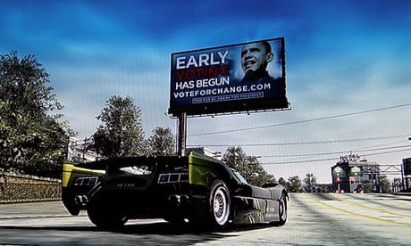 video game product placement - Obama Campaigns in Burnout Paradise