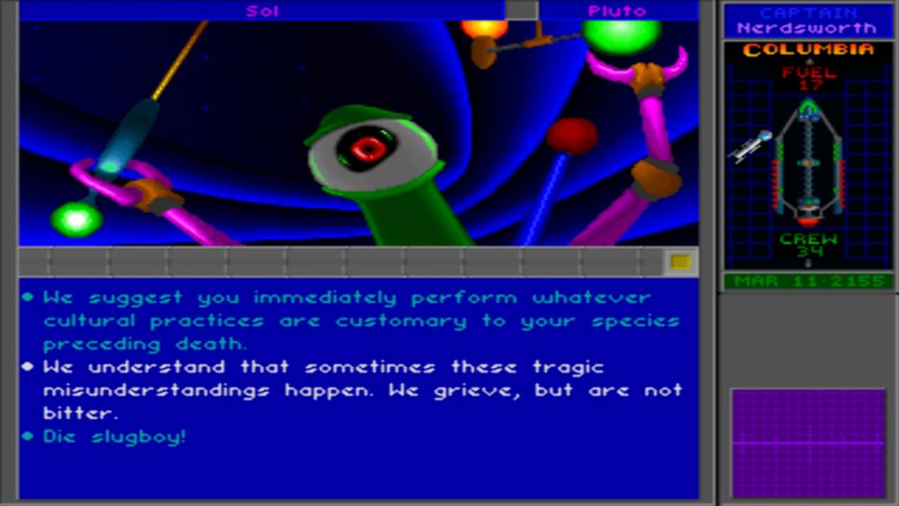 iconic video game dialogues  - Star Control 2: “Die, slugboy!”