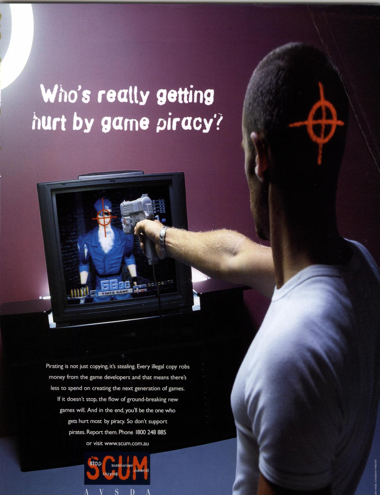 cursed video game ads  - Piracy Is...Murder?