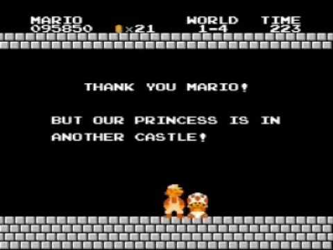 unforgettable NPC quotes  - “Thank you, Mario! But our princess is in another castle!” - Super Mario Bros