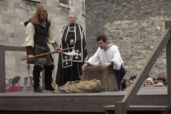 disturbing scenes from TV  - In 'The Tudors'.