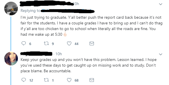 savage teacher roasting students - angle - Oh I'm just trying to graduate. Y'all better push the report card back because it's not fair for the students. I have a couple grades I have to bring up and I can't do thag if y'all are too chicken to go to schoo