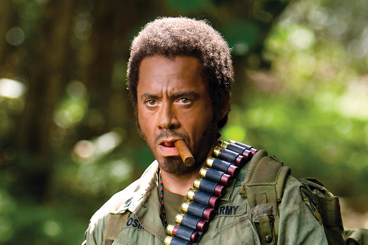 funny movies and scenes  - robert downey jr tropic thunder - Rmy Osi