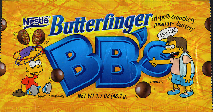 Discontinued Foods - butterfinger candy bar - Nestl crispety crunchety peanutbuttery Sha! Ha! Obs candies Matt Grdeang Net Wt 1.7 Oz 48.1 g
