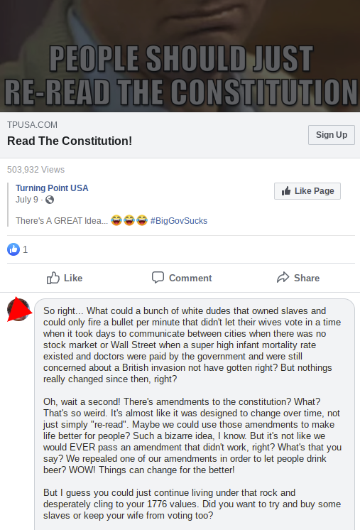 Bosses Owned by Employees  - daria quotes - People Should Just ReRead The Constitution Tpusa.Com Read The Constitution! Sign Up 503,932 Views Turning Point Usa July 9. Page There's A Great Idea... 1 Comment So right... What could a bunch of white dudes th