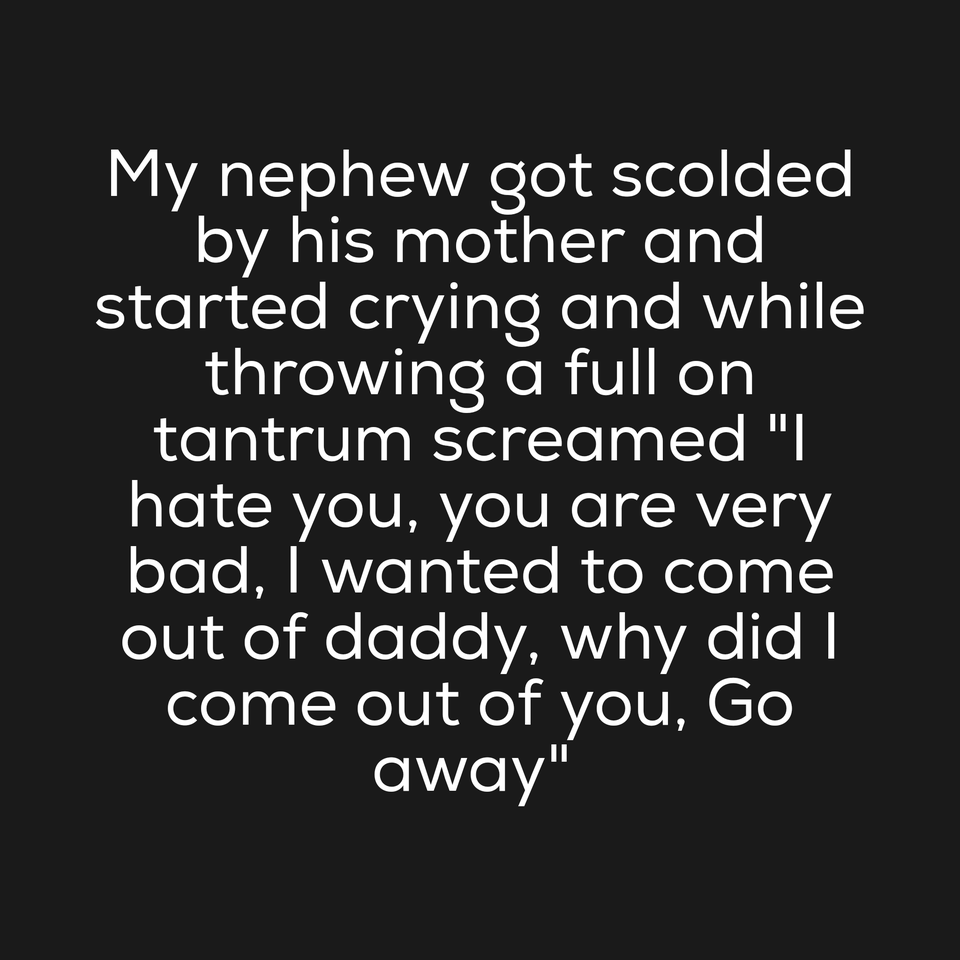 dumb children - you re gone lyrics - My nephew got scolded by his mother and started crying and while throwing a full on tantrum screamed