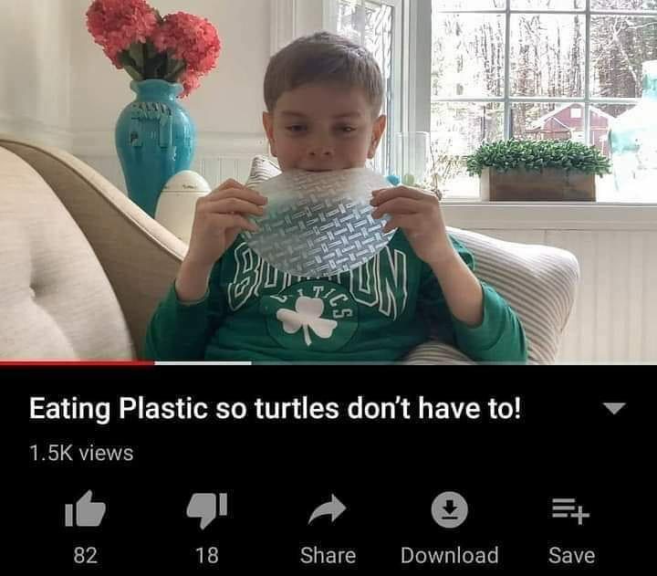 dumb children - eating plastic do the turtles don t have to - 1311 B Cs Un Eating Plastic so turtles don't have to! views 82 18 Download Save