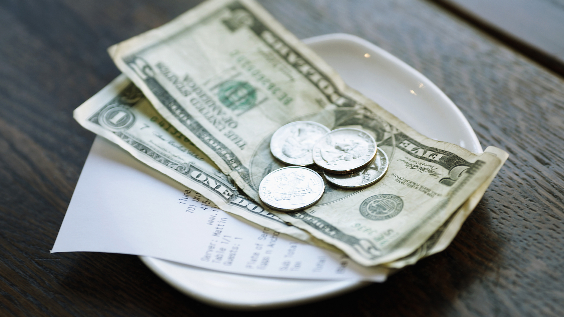 American Things - tip for waitress - Olaner Tused Fie One Do