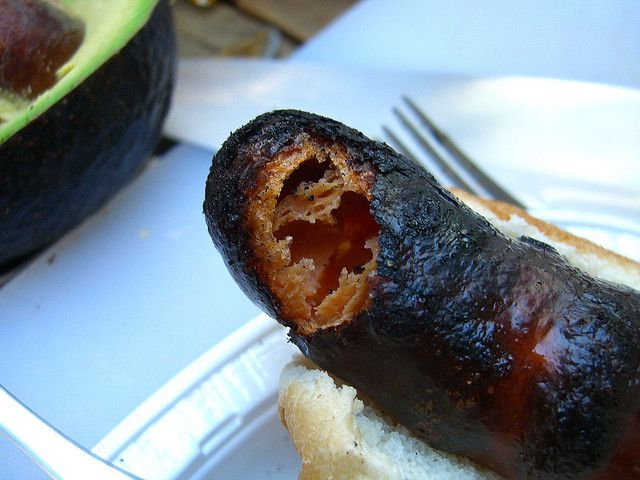 burnt hot dog