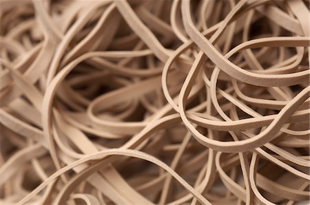 rubber bands pile