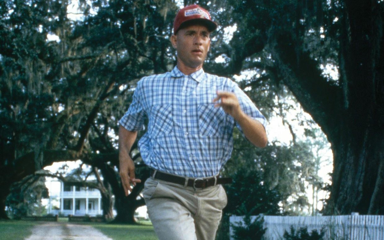 famous movie lines - forrest gump running - .