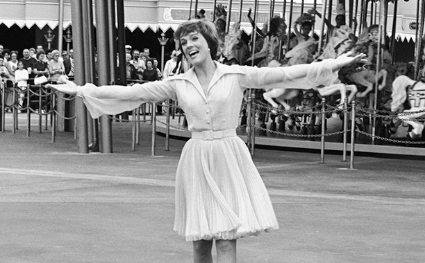 Mary Poppins actress Julie Andrews was given the honor of hosting the opening of Walt Disney World on October 1st, 1971. October 1st is also Andrews' birthday.
