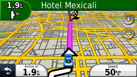 flather enlightenment moments - garmin nuvi - 1.9. Hotel Mexicali F , E Arrive in 1.9 50" Speed km