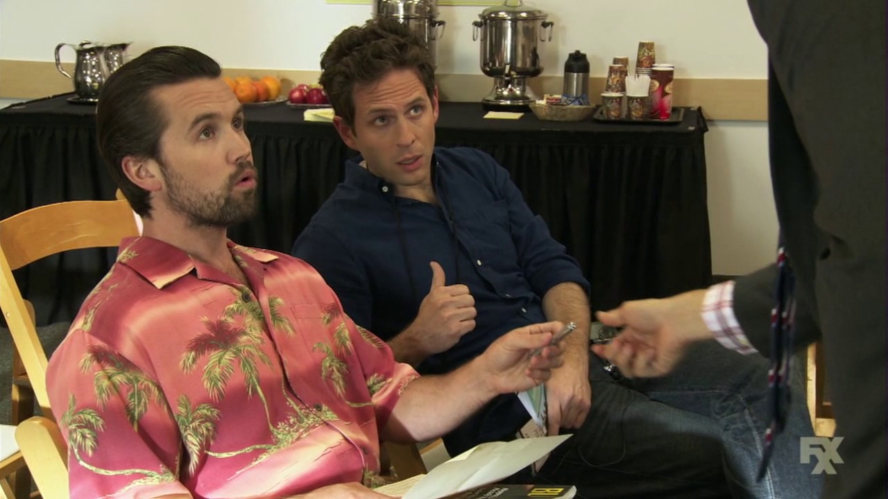 hard to leave places - it's always sunny mac and dennis -