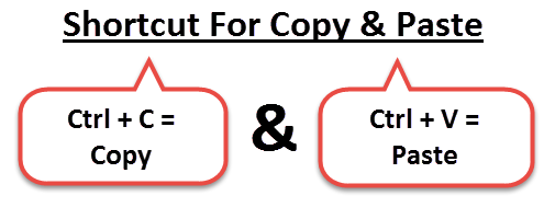 lack of computer skills  - black and white vector - Shortcut For Copy & Paste Ctrl C Copy & C Ctrl V Paste