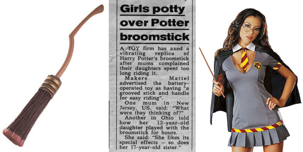 discontinued items - vibrating Harry Potter broom for kids