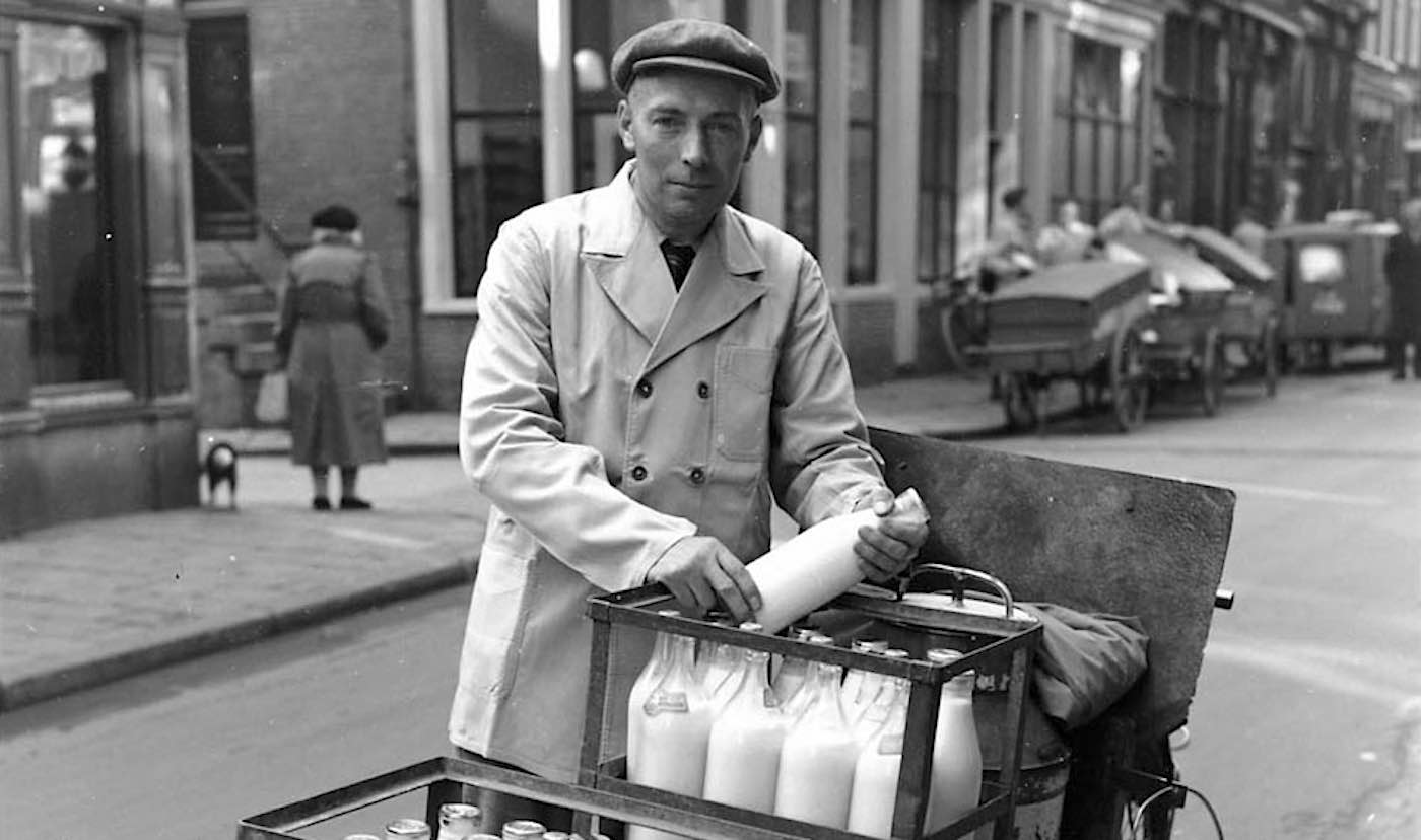 Complete Joke of a Job - milk man black and white