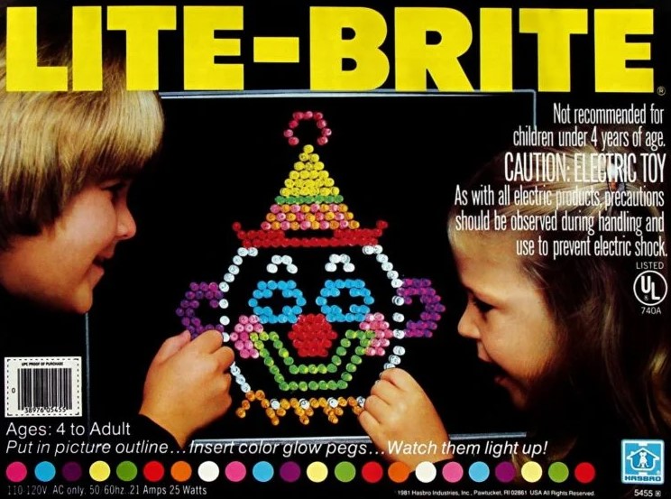 old school products and things - That Lite Brite was peak technology