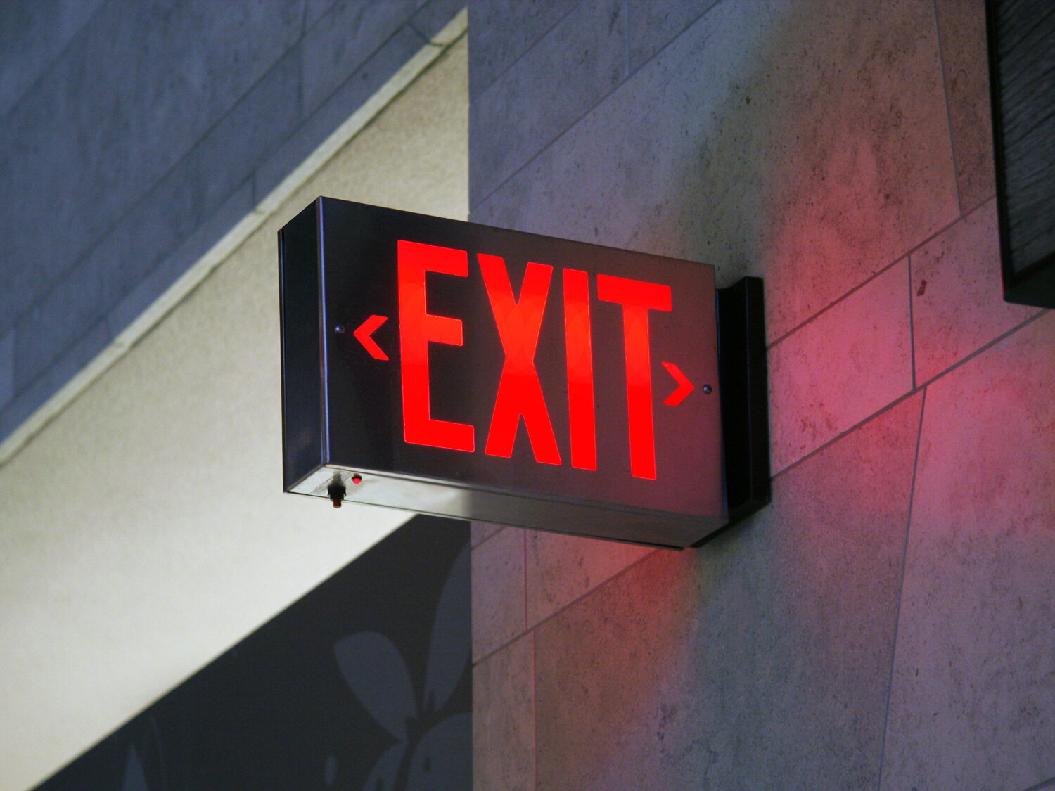 Street Smarts - exterior exit sign -