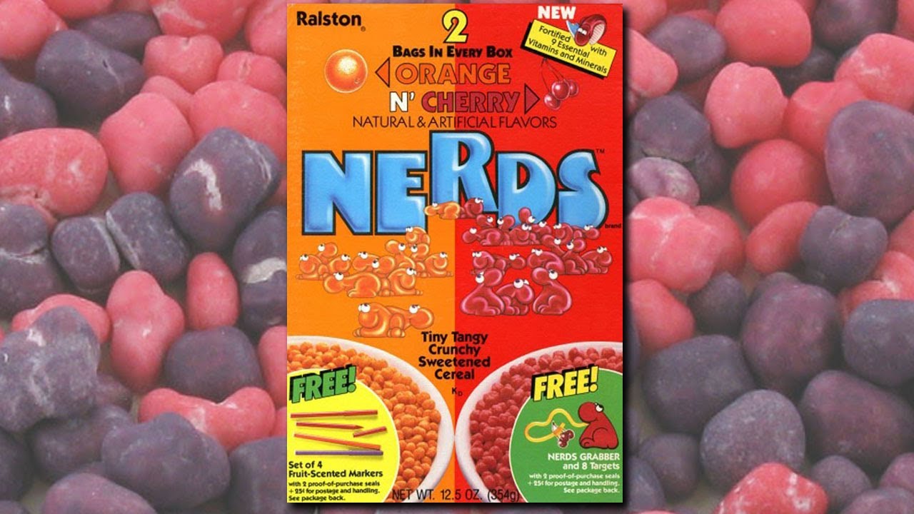 Things that disappeared without a trace - nerds 1985 - New Ralston 2 Fortified Vitamins and Minerals 9 Essential with Bags In Every Box Orange N' Cherry Natural & Artificial Flavors Nerds g Tiny Tangy Crunchy Sweetened Cereal Free! Free! Set of 4 FruitSce