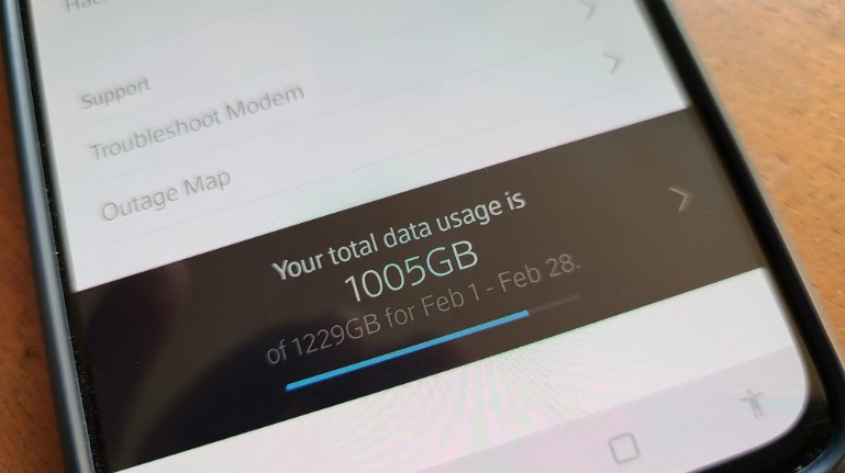 smartphone - Support Troubleshoot Modem Outage Map Your total data usage is 1005GB of 1229GB for Feb 1 Feb 28.