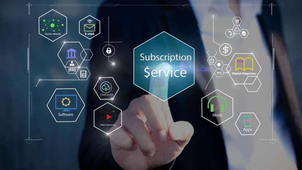 subscription as a service - Social network Software Email 3 Cloud service Video Streaming Subscription Service Music Digital Magazine Apps