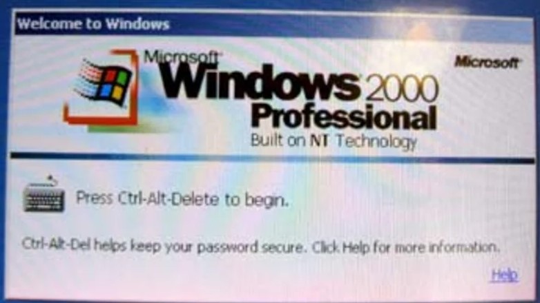Unknown Bill Gates Facts - windows 2000 login - Welcome to Windows Windows 2000 Professional Built on Nt Technology Microsoft Press CtrlAltDelete to begin. CtrlAltDel helps keep your password secure. Click Help for more information.