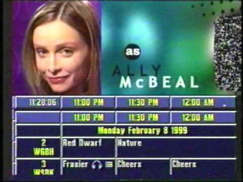 Childhood nostalgia - scrolling tv guide channel -