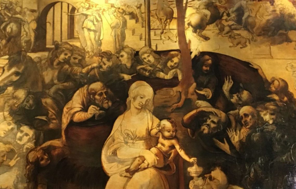 Leonardo da Vinci Facts - Adoration Of The Magi is an unfinished work by Leonardo da Vinci commissioned by a Florentine monastery in 1480. Consistent with his proneness to abandon projects, he eventually grew bored with it, simply left, and moved to Milan