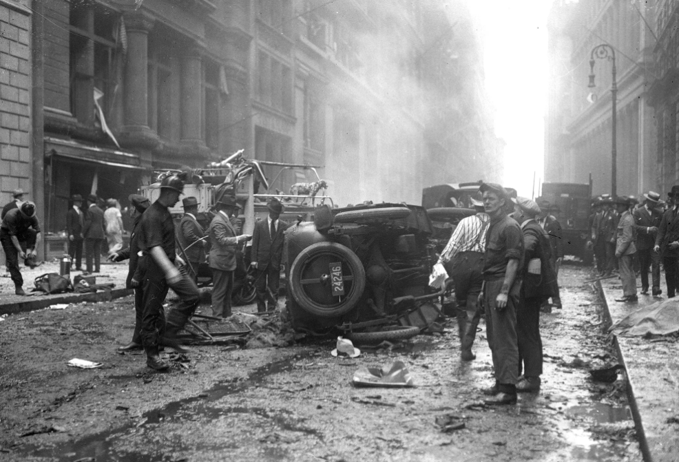 JFK Facts - When JFK was only 3 years old, his father Joseph Kennedy narrowly escaped the infamous 1920 Wall Street bombing planned by a group of anarchists who used a wagon full of lead weights as a bomb. The explosion killed 38 bystanders. However, Kenn