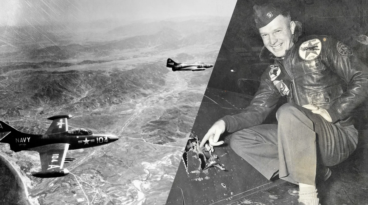 Korean War facts  - During Korean War, U.S Navy pilot Royce Williams shot down 4 swept-wing Soviet MiG-15s in a single mission on November 18, 1952, while flying a straight-wing F9F Panther. It is considered a unique feat since the MiGs have better high-a