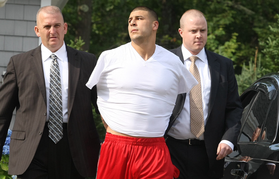 Aaron Hernandez. Played tight end for the New England Patriots. Fresh off a new contract. Killed his friend, found guilty, then took his own life during the appeal. -u/c_c_c__combobreaker