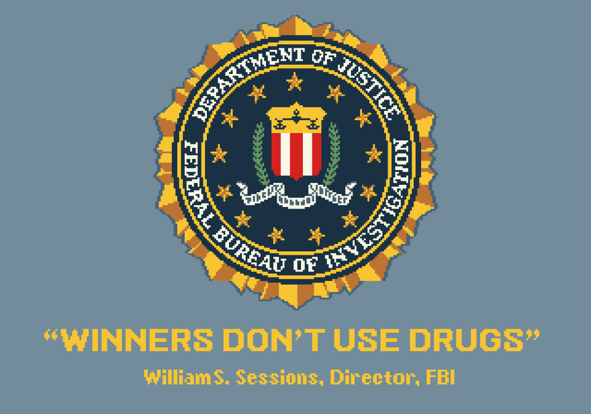 staged world events - winners don t do drugs - Partmen Ral Bureau Of Justice Of Nomivolisiant "Winners Don'T Use Drugs" William S. Sessions, Director, Fbi