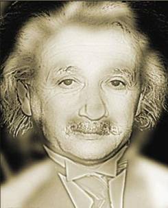 Cool pic.... Upclose it's Einstein step back a little and its Marilyn Monroe............