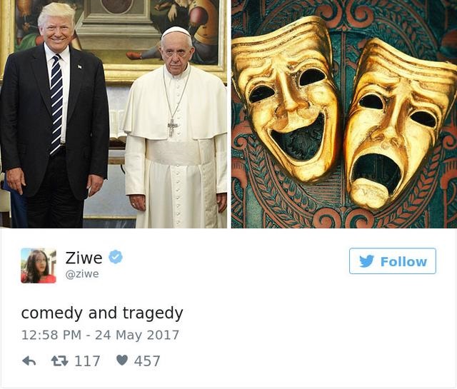 13 Hilarious Responses to Pope Francis meets The Trumps!