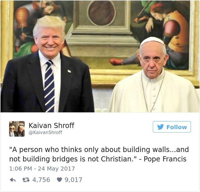 13 Hilarious Responses to Pope Francis meets The Trumps!