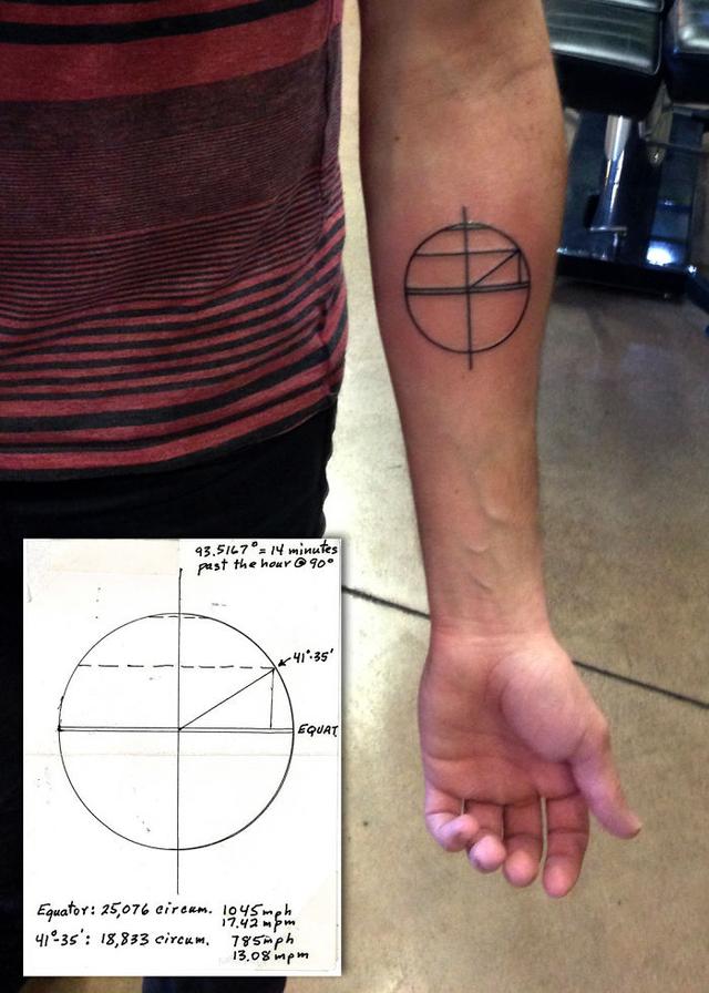 Simple Chart My Grandpa Drew For Me To Show Where My Home Is On The Surface Of The Earth With Longitude And Latitude