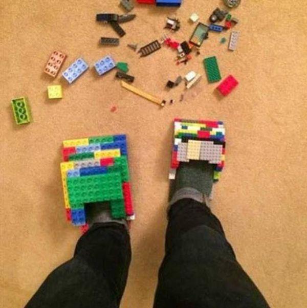 step on lego meme