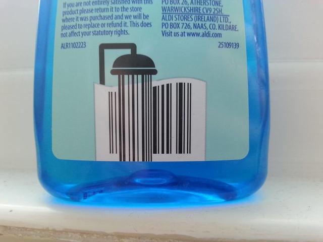 barcode shower - If you are not entirely satisfied Wil product please return it to the store where it was purchased and we will be not affect your statutory rights. ALR1102223 Po Box 26, Atherstone, Warwickshire CV9 2SH Aldi Stores Ireland Ltd., pleased t