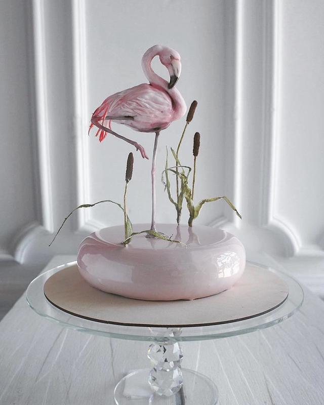 elena gnut flamingo cake
