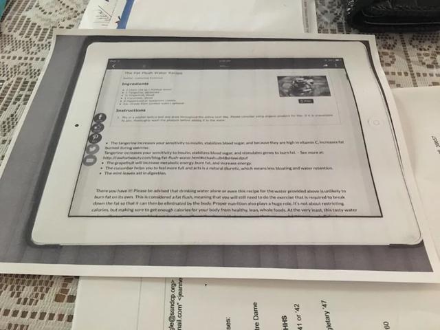 A mom who photocopied a recipe off her iPad so she wouldn't forget