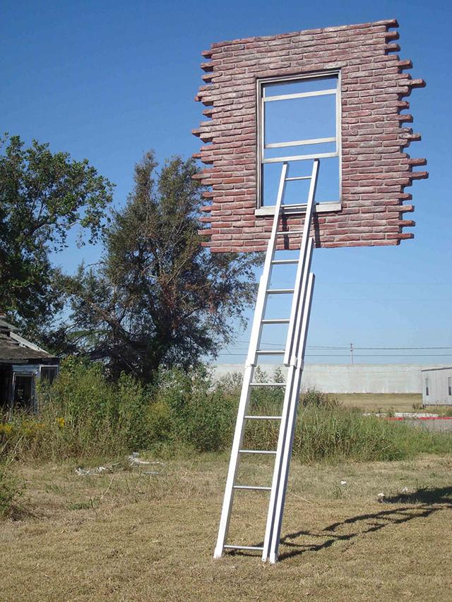 Window With Ladder – Too Late For Help By Leandro Erlich