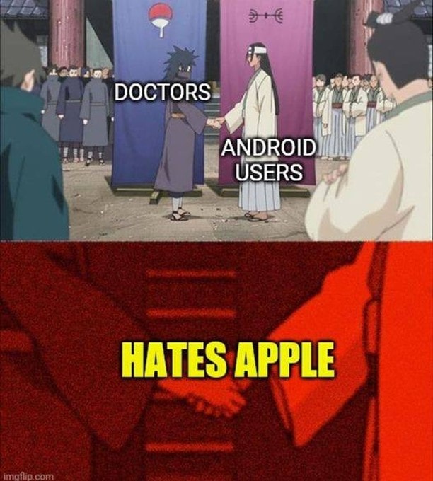 madara and hashirama meme template - Doctors Android Users Hates Apple imgflip.com