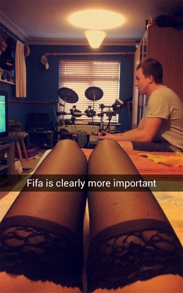 funny fails - Fifa is clearly more important lonely horny girl sitting on bed