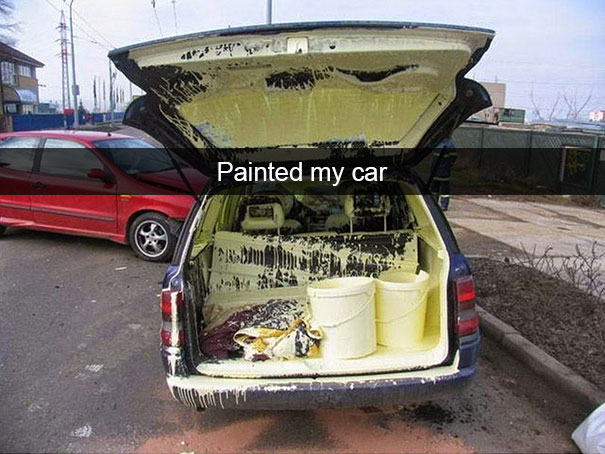 funny fails - people having a worse day than you - Painted my car